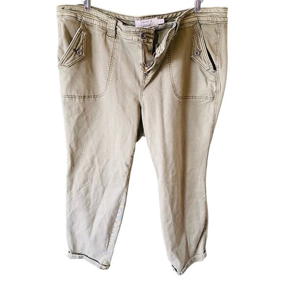 Torrid Pants Womens Sz 22 Twill Skinny Straight Leg Green Casual Stretch Jeans - Picture 3 of 9